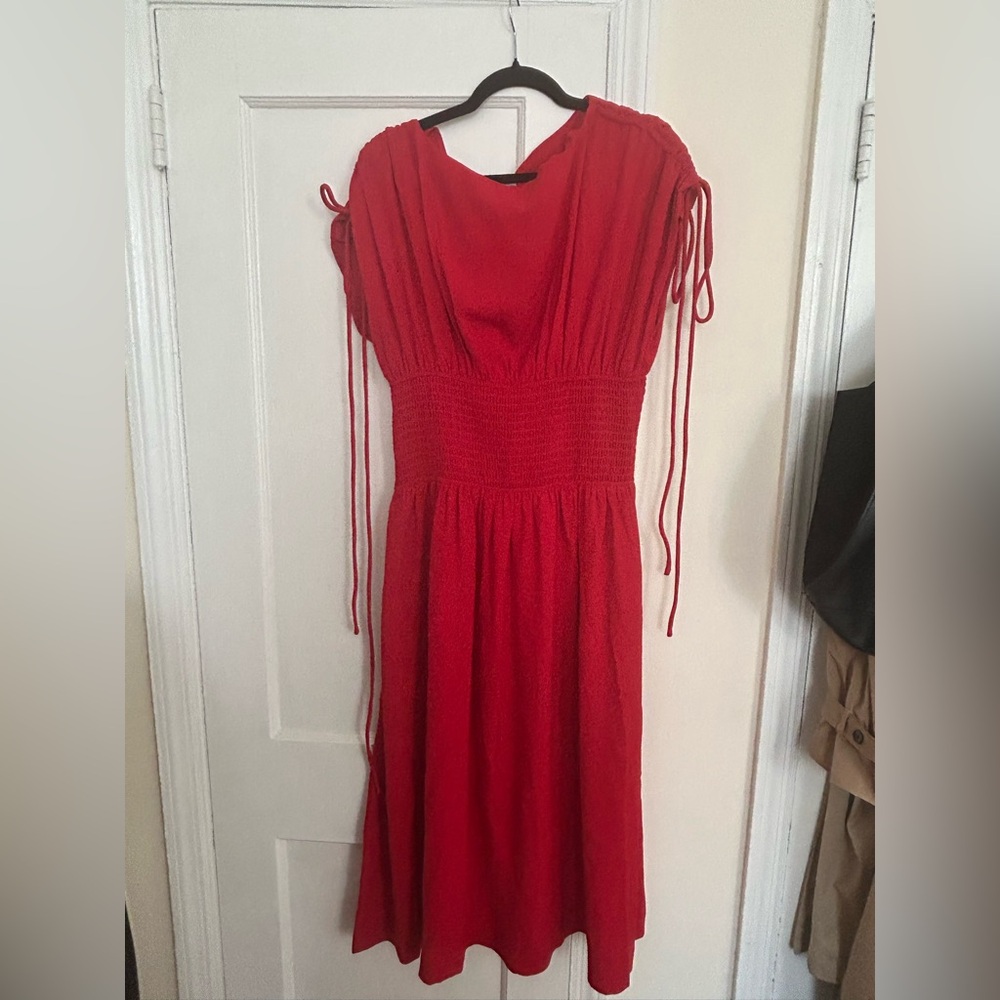Modern Citizen Vibrant Red Midi Dress